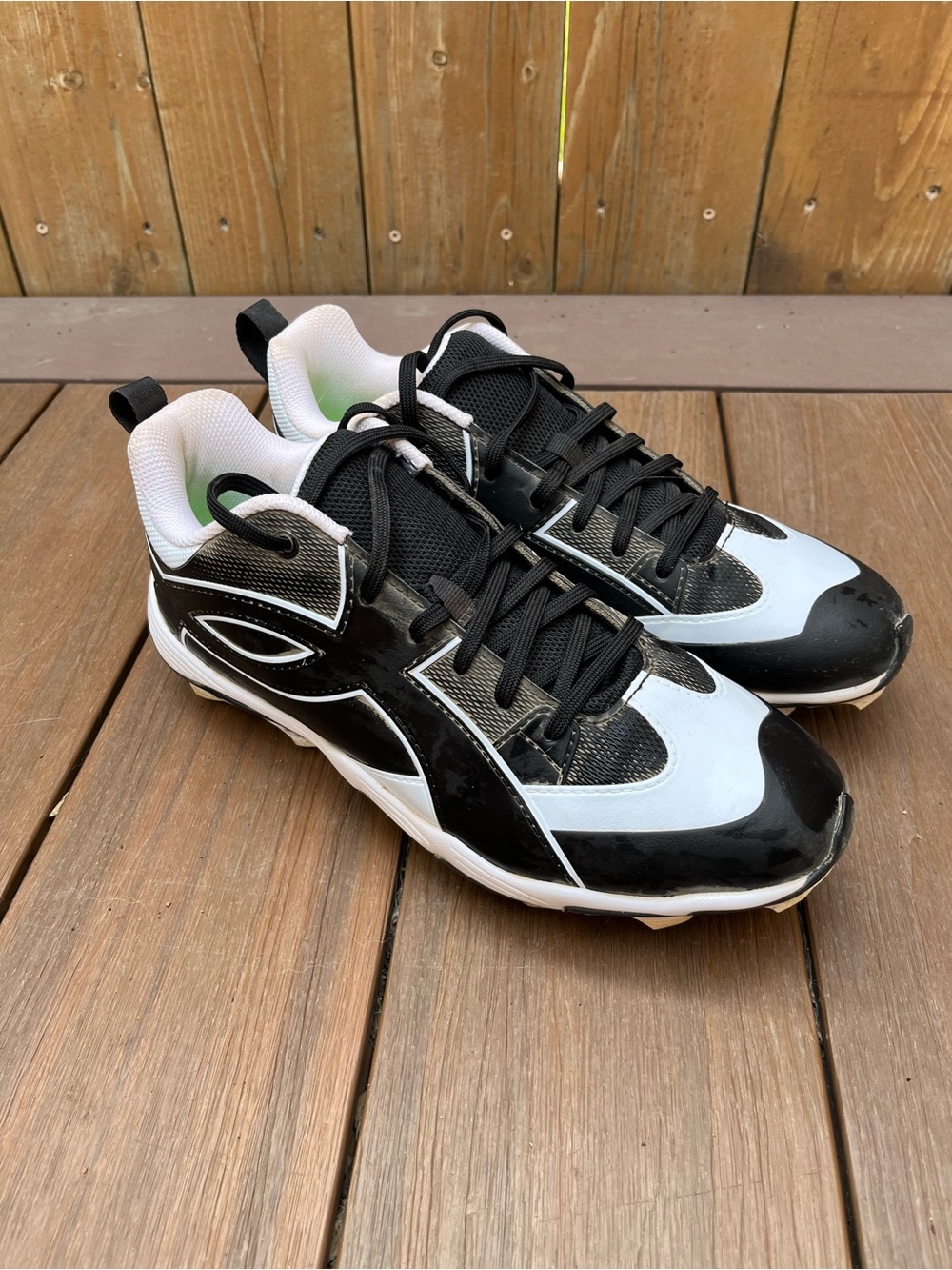Men's Black and White Under armour Cleats